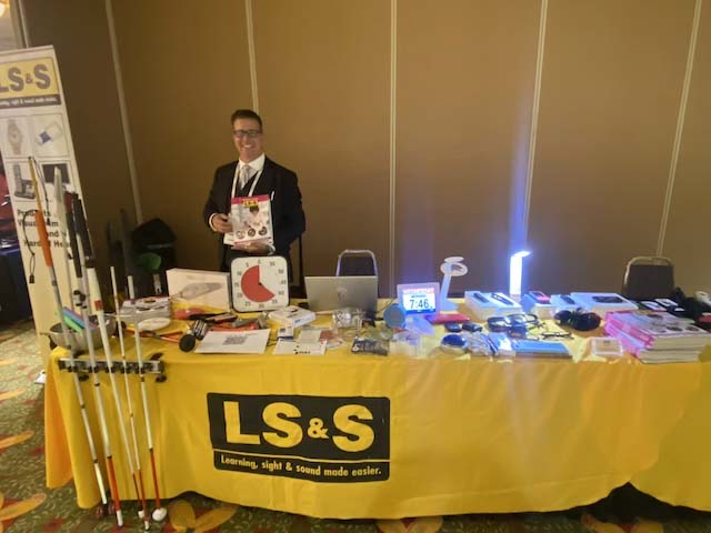 Jason Neeland and LS&S exhibitor table.
